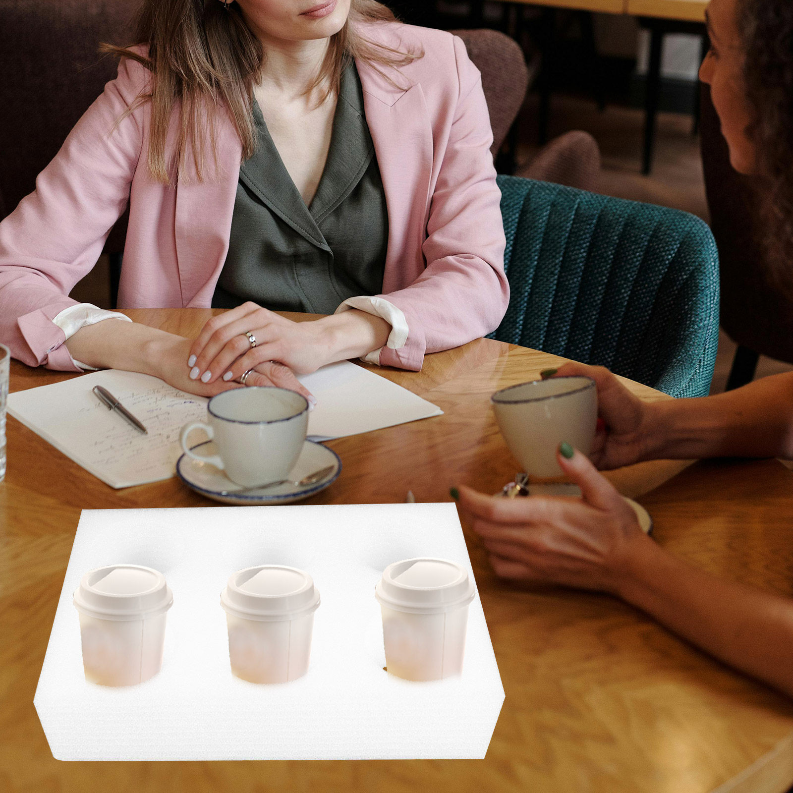 Coffee Tea With Milk - Lot de 2 porte-gobelets multi-trous pour
