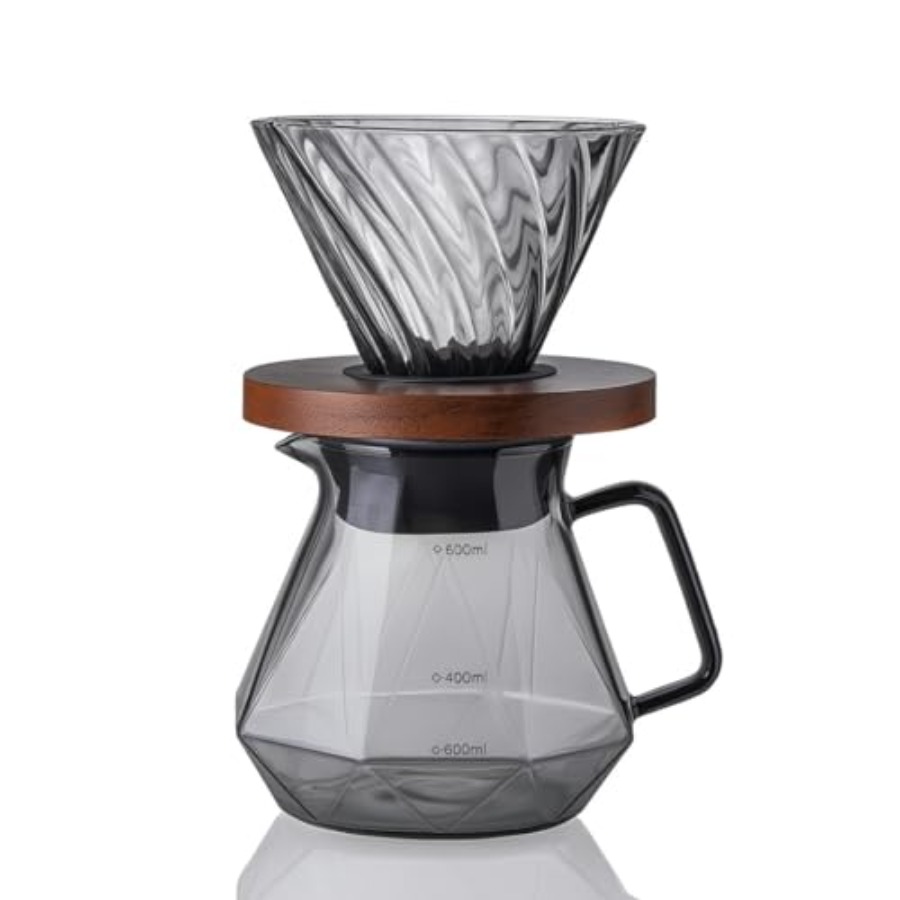 Coffee Dripper V60 - Ensemble Cafetière Pour-Over Cafecito, Carafe en