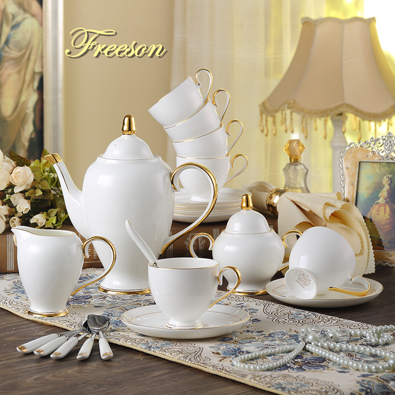 Coffee Tea And Sugar Set - Grace Sophia-Service à café en porcelaine,