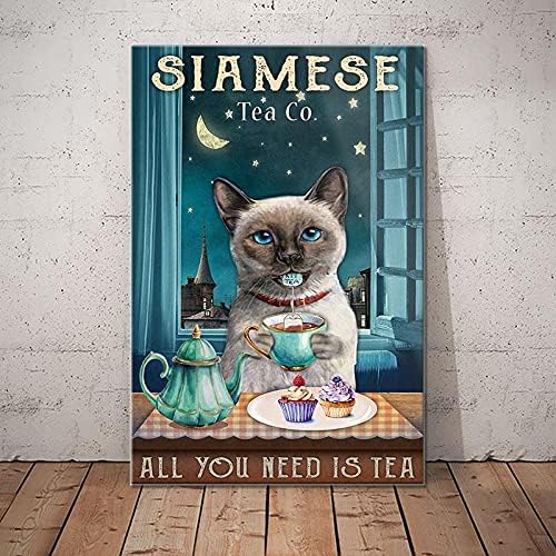 Coffee Tea And Company - Plaque en métal vintage « All