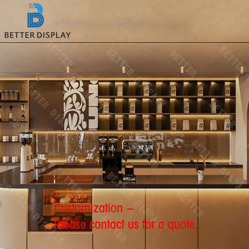 Coffee Tea And Company - Comptoir de caisse moderne sur mesure
