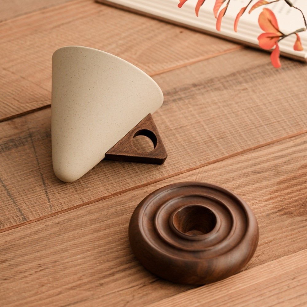 Coffee Tea Pictures - Tasse conique triangulaire en céramique rustique,