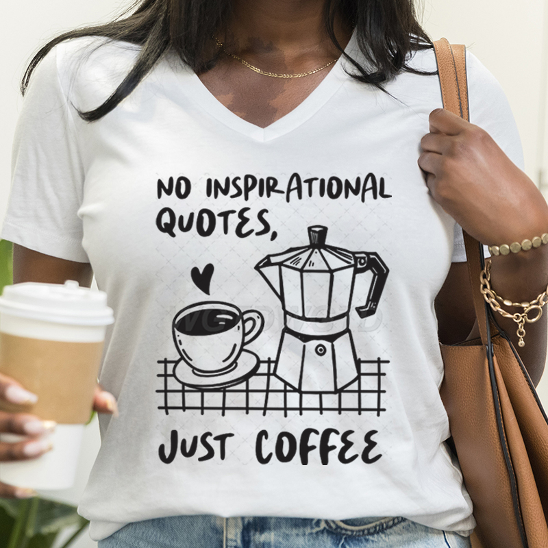 Just Coffee Print Femme T-shir - Coffee Vs Tea avis et prix