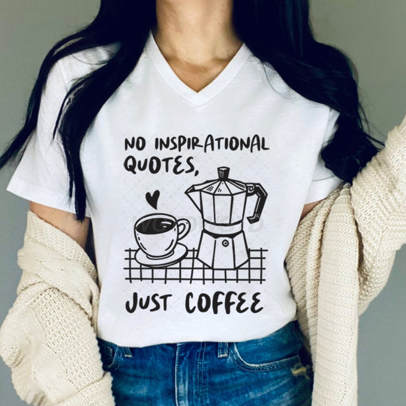 Just Coffee Print Femme T-shir - Coffee Vs Tea avis et prix
