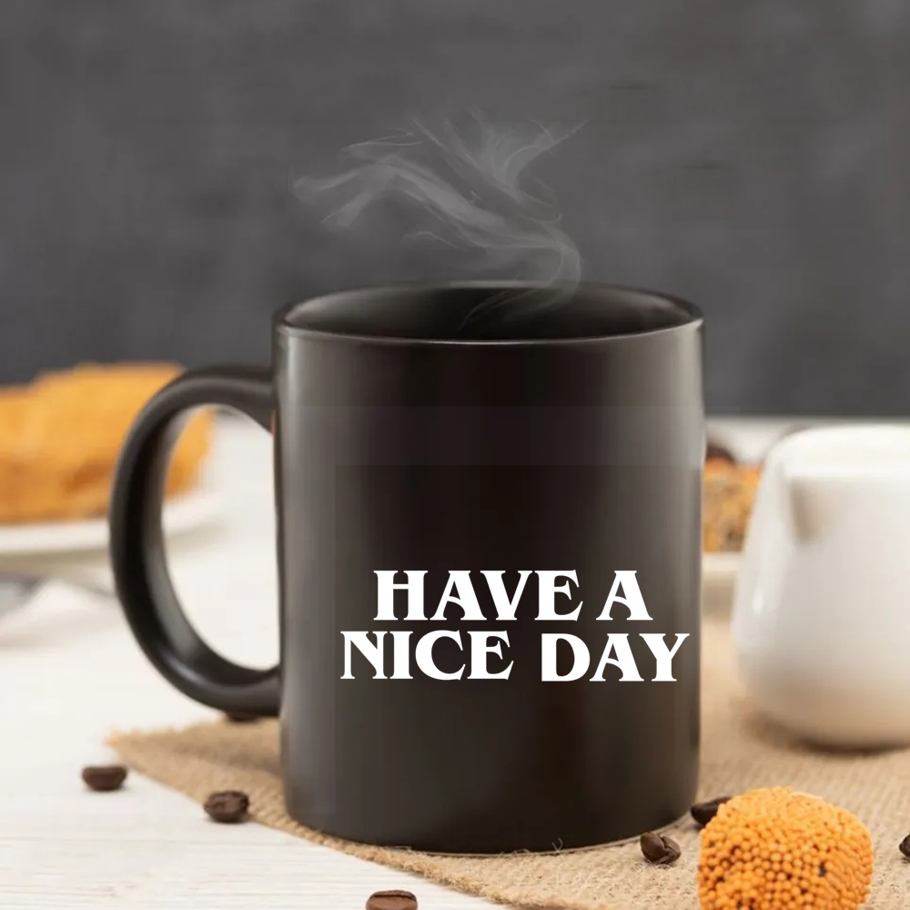Tasse drôle en céramique noire - Coffee Tea And Company avis et prix