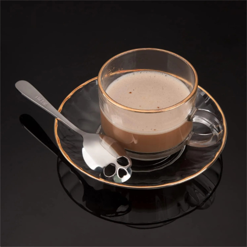 Cuillère à café créative en fo - Coffee Tea And Sugar Set avis et prix