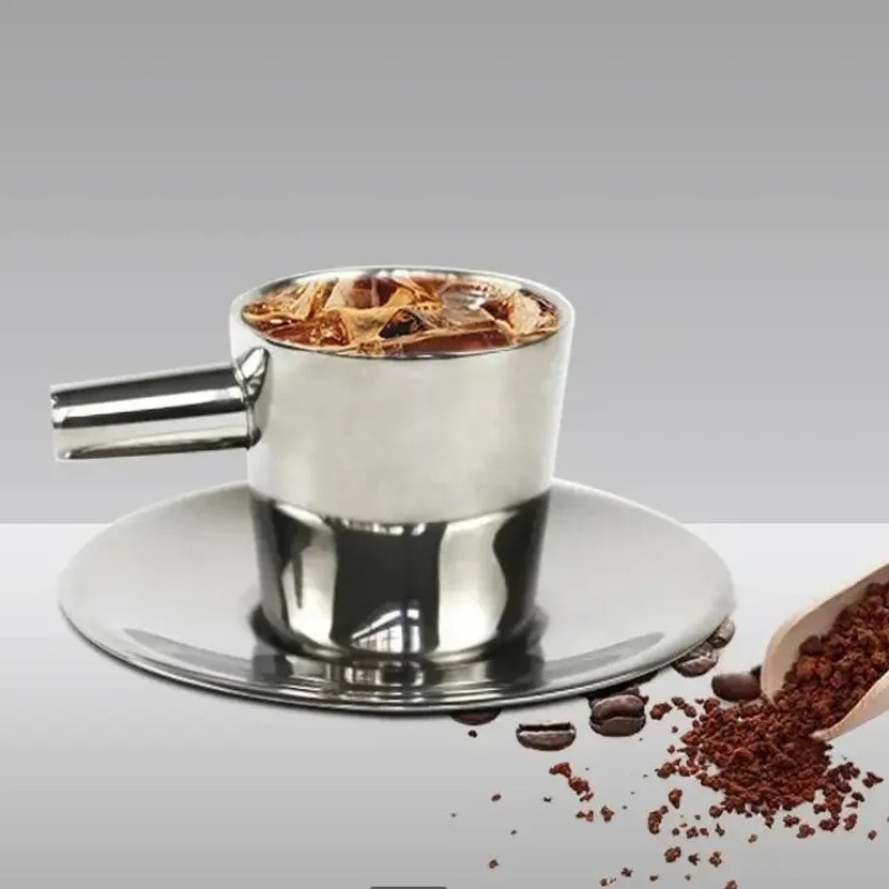 Lot de 2 tasses à café en acie - Coffee Tea Latte avis et prix