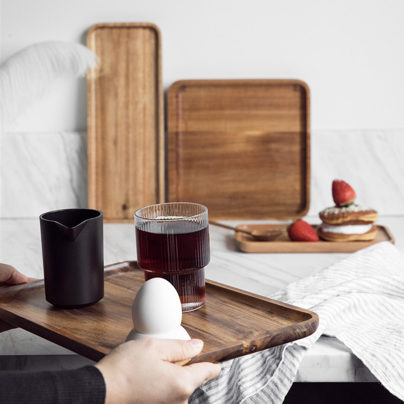 Plateau à café en bois d'acaci - Coffee Tea In Chinese avis et prix