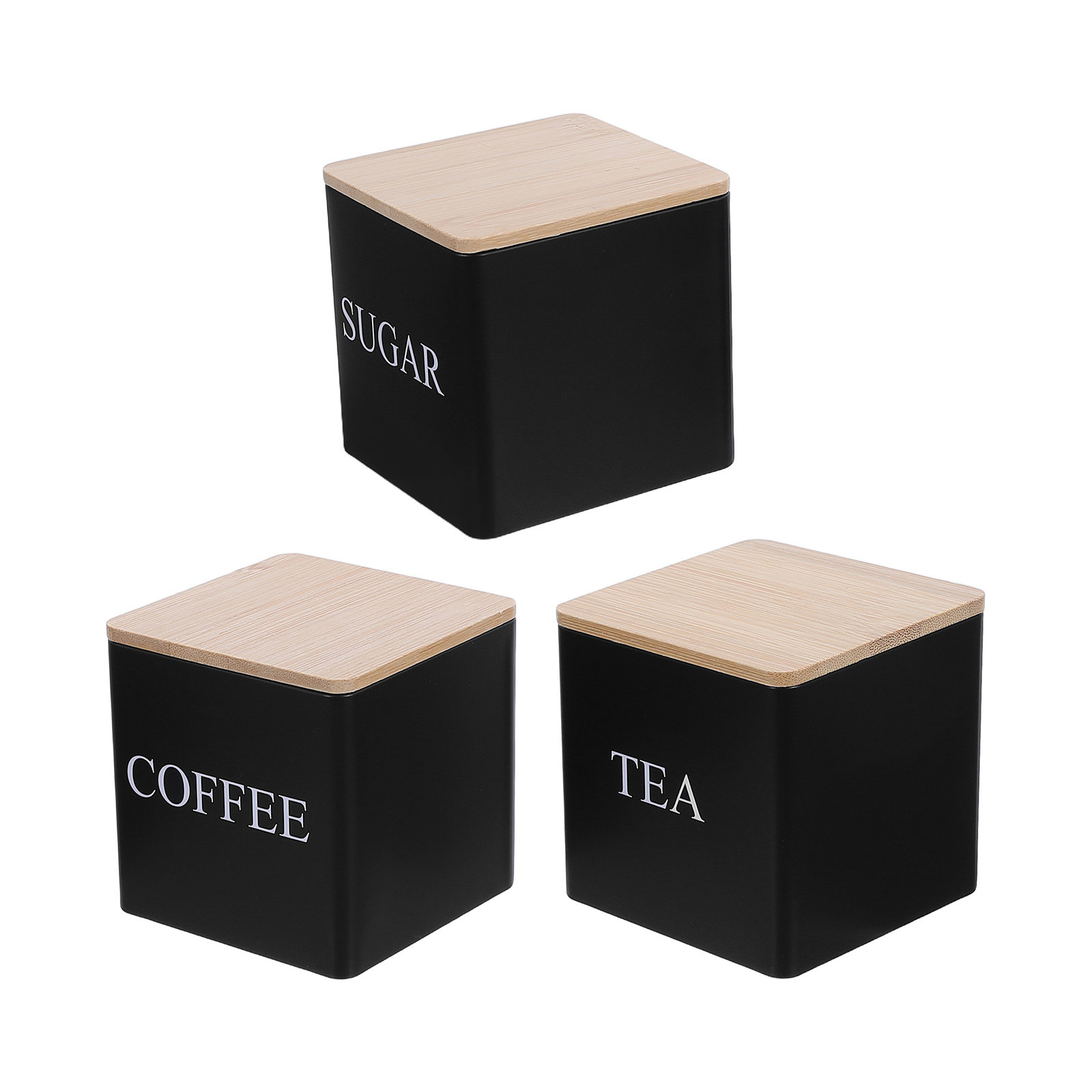 Ensemble de 3 boîtes à thé, ca - Coffee Tea And Sugar Set avis et prix